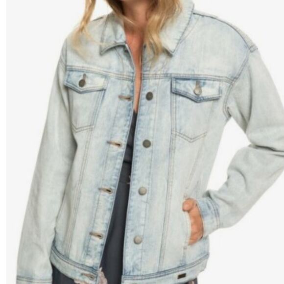 ROXY Women's MIDNIGHT DRIVE Jean Jacket size XS - Picture 1 of 8